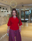 Комплект с карирана пола