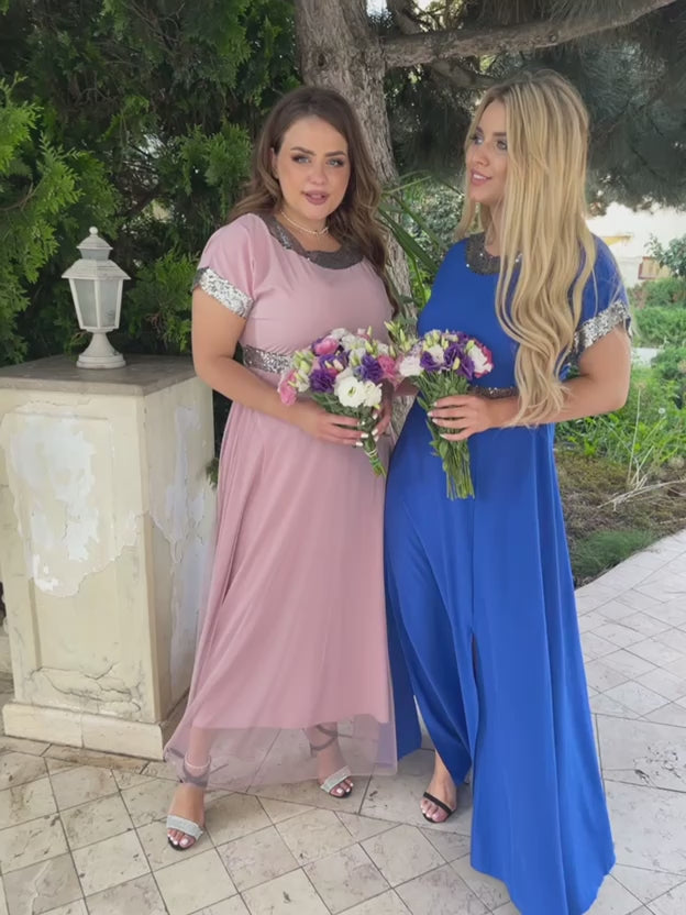 Дълга рокля с пайети
