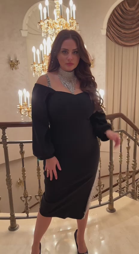 Комплект от деним с ресни