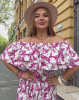 Дълга рокля с волани