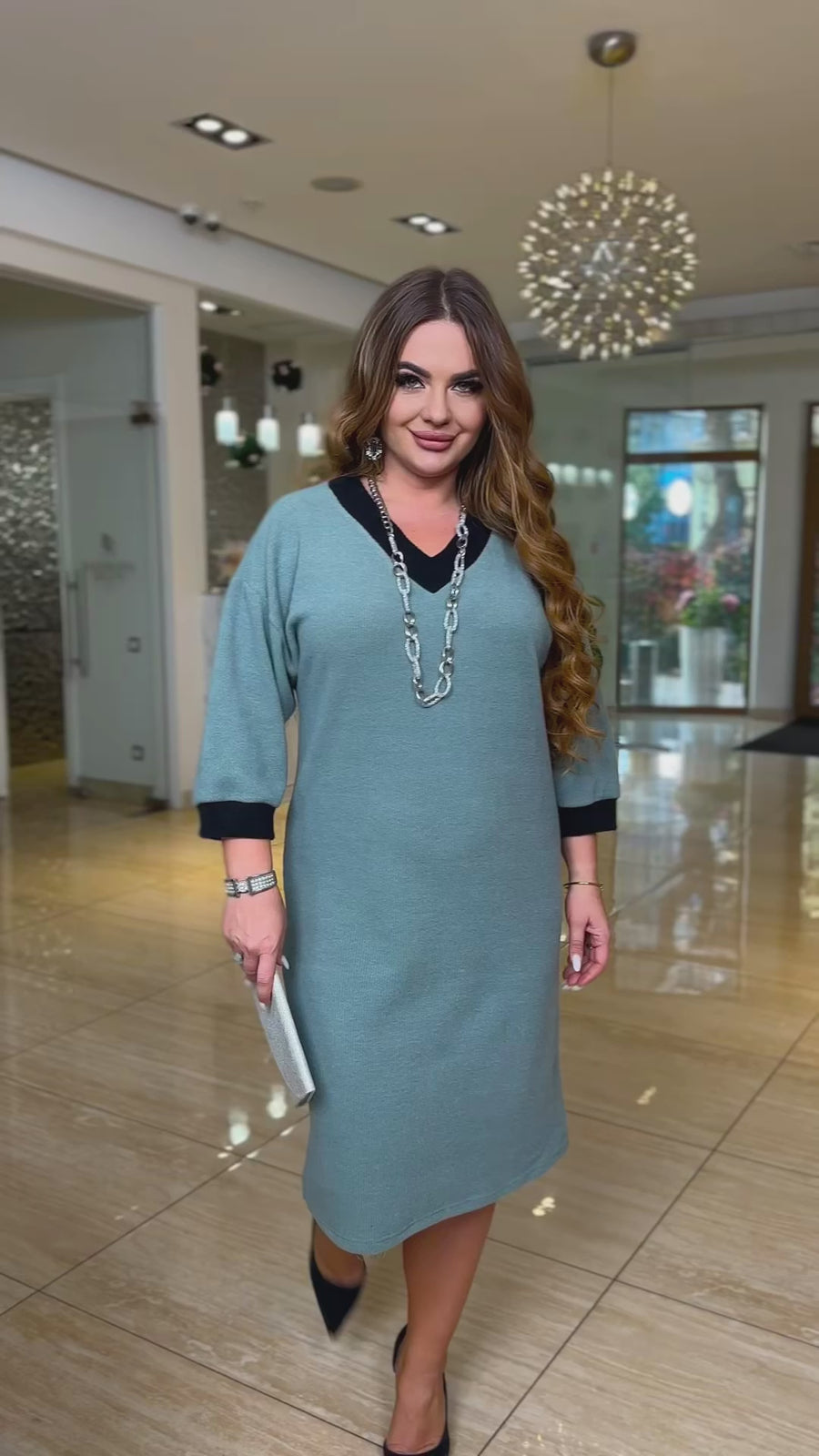 Рокля от топъл мек трикотаж