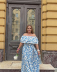 Дълга рокля с волани