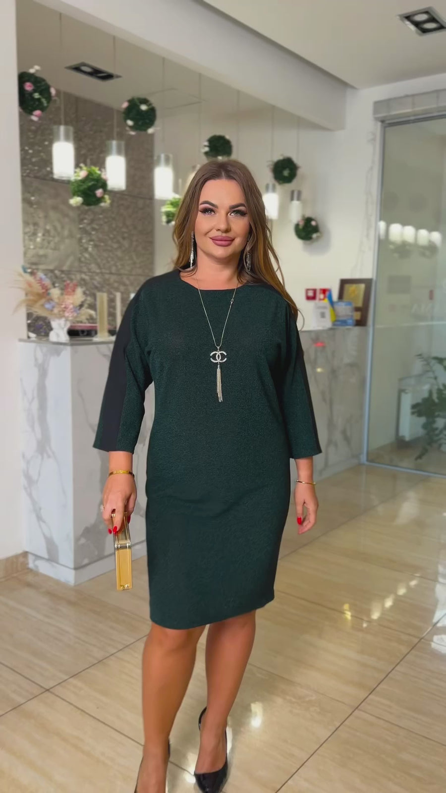 Топла рокля с лурекс
