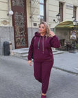 Мек всекидневен комплект с качулка