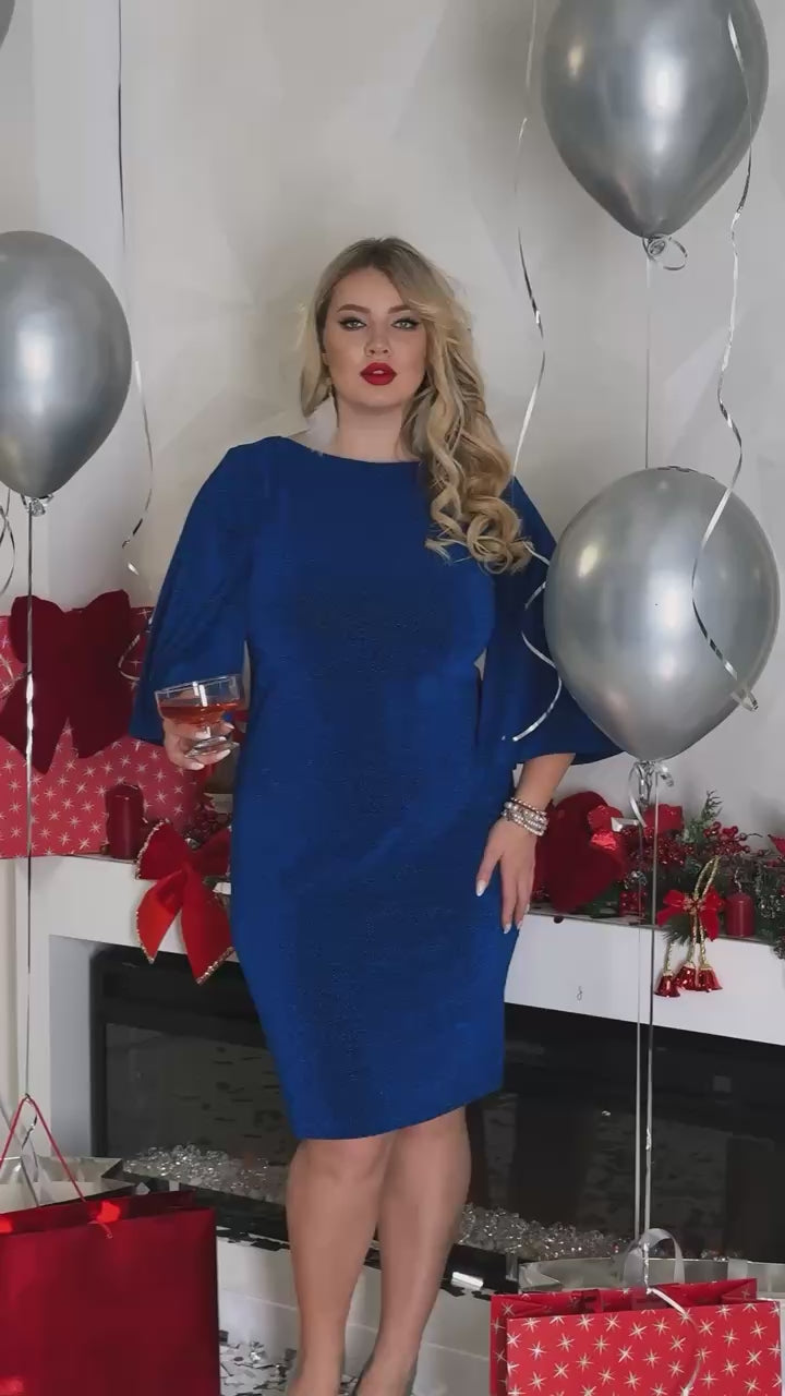 Къса рокля от лурекс