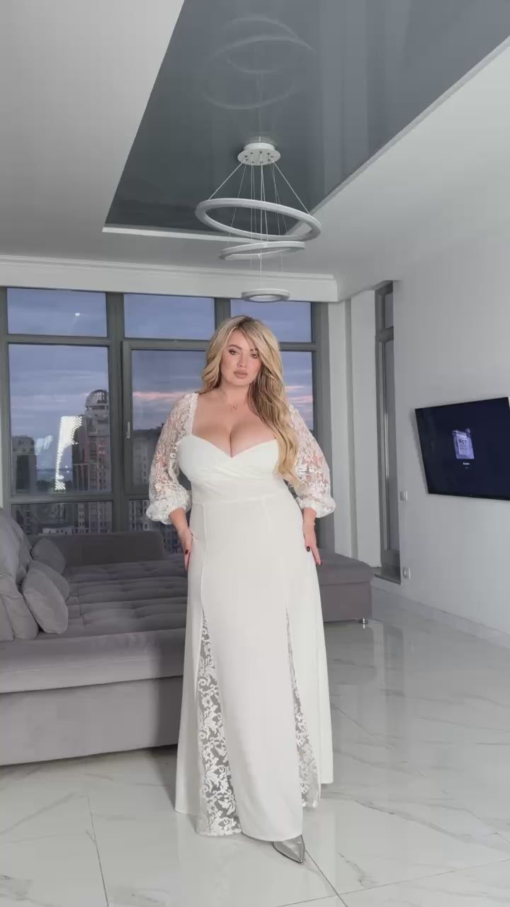 Дълга рокля с мрежа