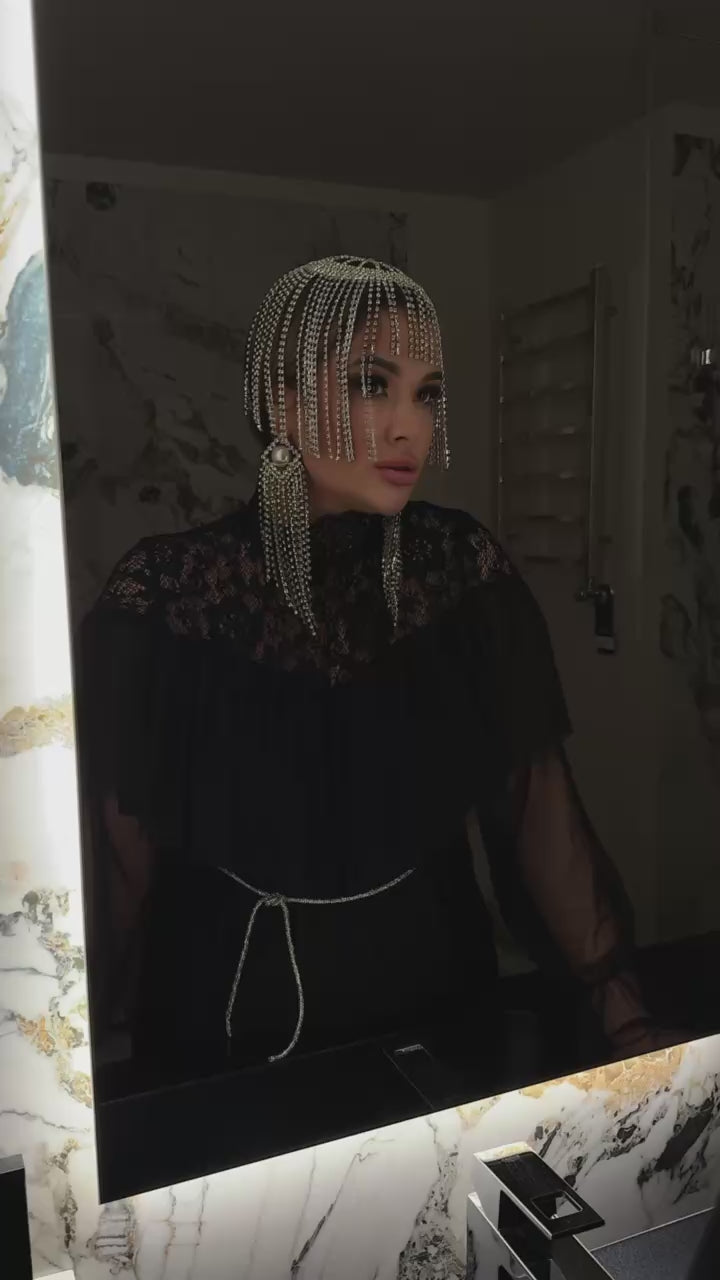 Къса рокля от мрежа и тюл