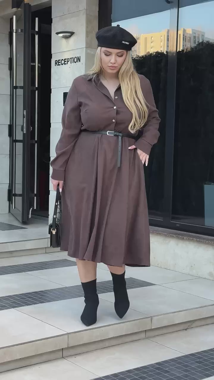 Рокля от рипсено кадифе