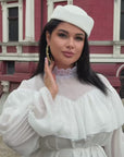 Миди рокля с волани