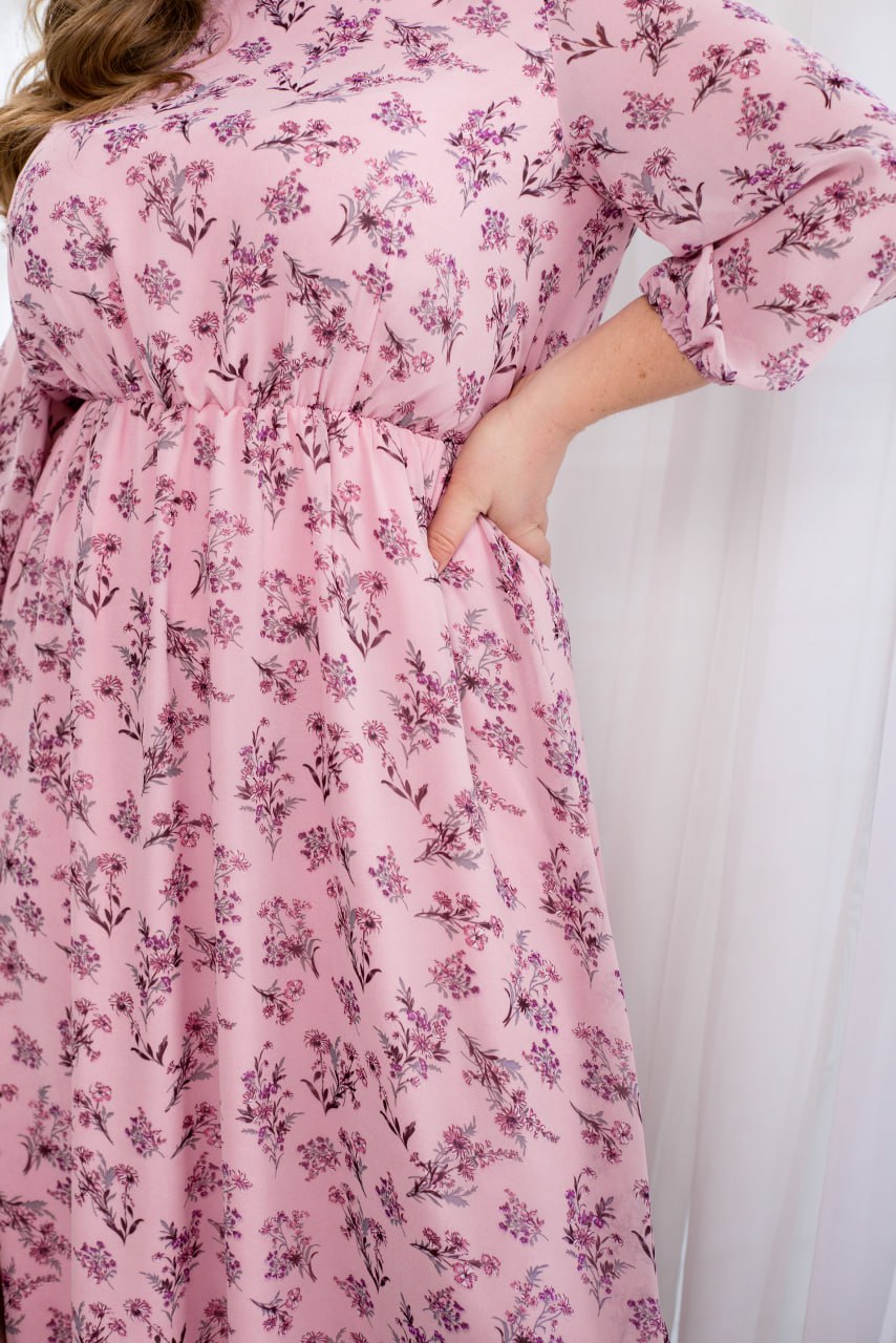 Рокля от шифон с колан - Twiggy Shop